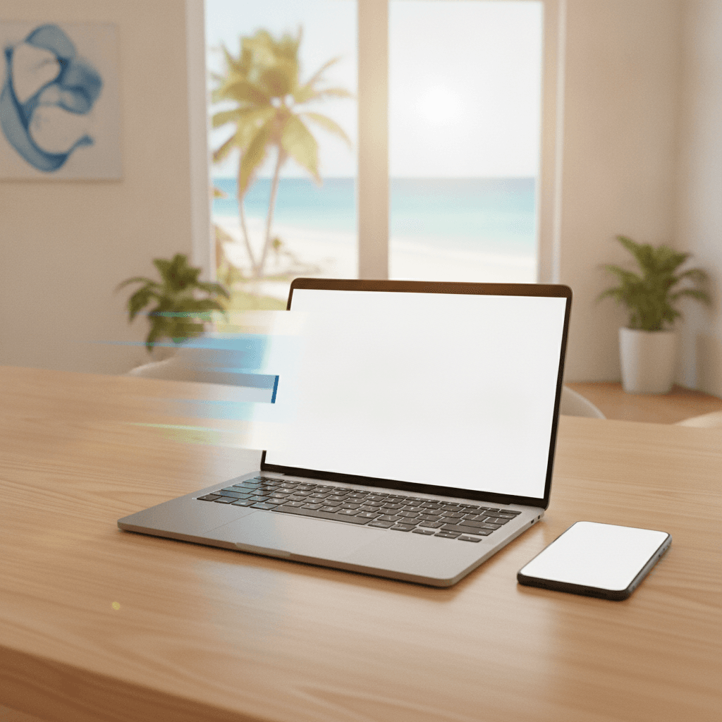 Laptop and smartphone on a desk representing Core Web Vitals and website performance for small businesses